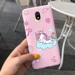 Чехол Style для Xiaomi Redmi 8A Бампер силиконовый Розовый Sleeping Unicorn