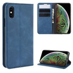 Чехол Taba Retro-Skin для iPhone XS Max книжка кожа PU с визитницей синий
