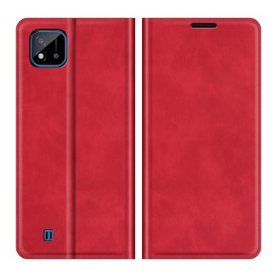 Чехол Taba Retro-Skin для Realme C11 2021 книжка кожа PU с визитницей красный