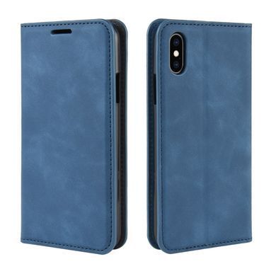 Чехол Taba Retro-Skin для iPhone XS Max книжка кожа PU с визитницей синий