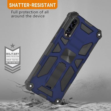 Чехол Shockproof Shield для Samsung Galaxy A50 2019 / A505 бампер противоударный с подставкой Blue