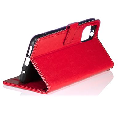 Чехол Idewei для Xiaomi Poco M3 книжка кожа PU с визитницей красный