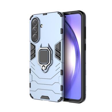 Чехол Iron Ring для Samsung Galaxy A36 / A366 противоударный бампер с подставкой кольцом Dark-Blue