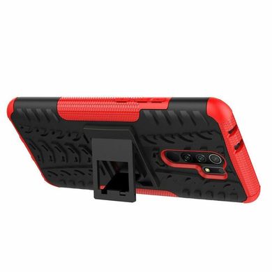 Чехол Armor для Xiaomi Redmi 9 бампер противоударный с подставкой Red