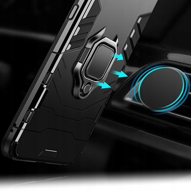 Чехол Iron Ring для Samsung Galaxy S10 / G973 бампер противоударный с подставкой Black