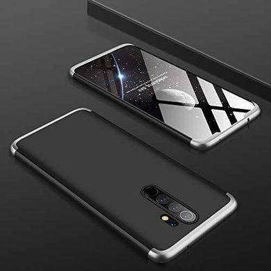 Чехол GKK 360 для Xiaomi Redmi Note 8 Pro бампер оригинальный Black-Silver