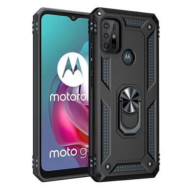 Чехол Shield для Motorola Moto G10 бампер противоударный с подставкой Black