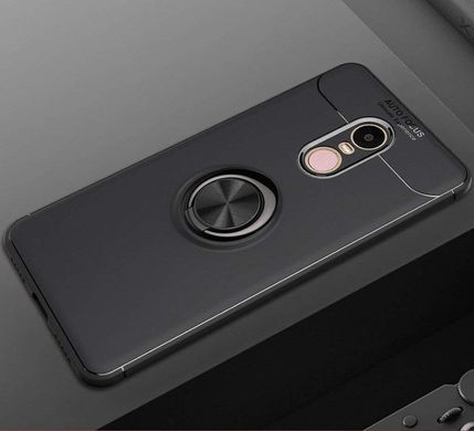 Чехол TPU Ring для Xiaomi Redmi Note 4 / Note 4 Pro Mediatek бампер оригинальный с кольцом Black