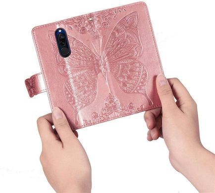 Чехол Butterfly для Xiaomi Redmi 8 книжка кожа PU розовый