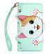 Чохол Kitty для iPhone 16 Pro Max книжка шкіра PU з візитницею м'ятний