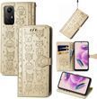 Чехол Embossed Cat and Dog для Xiaomi Redmi Note 12S книжка кожа PU с визитницей золотистый