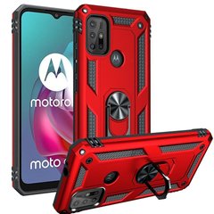 Чехол Shield для Motorola Moto G10 бампер противоударный с подставкой Red