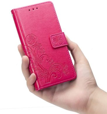 Чехол Clover для Xiaomi Redmi Note 9 Pro Max книжка кожа PU Малиновый