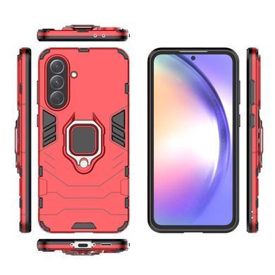 Чехол Iron Ring для Samsung Galaxy A36 / A366 противоударный бампер с подставкой кольцом Red