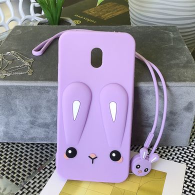 Чехол Funny-Bunny для Xiaomi Redmi 8A бампер резиновый заяц Сиреневый