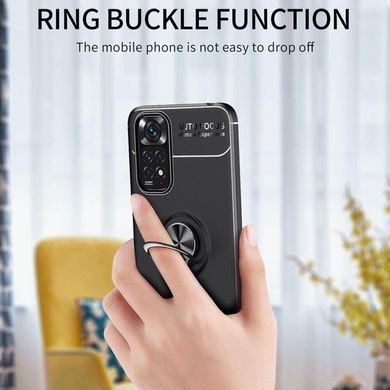 Чехол TPU Ring для Xiaomi Redmi Note 11 / Note 11S бампер противоударный с кольцом Black