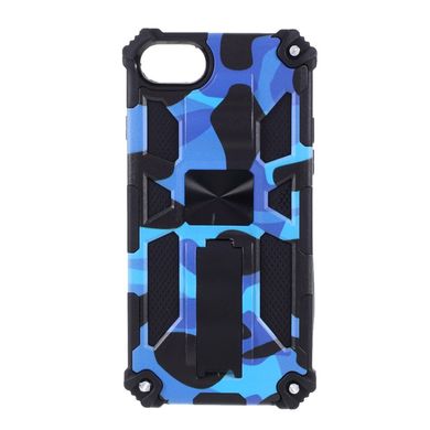 Чехол Military Shield для Iphone 7 / Iphone 8 бампер противоударный с подставкой Blue