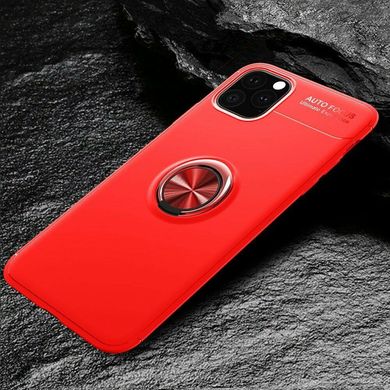 Чехол TPU Ring для Iphone 11 Pro бампер противоударный с кольцом Red