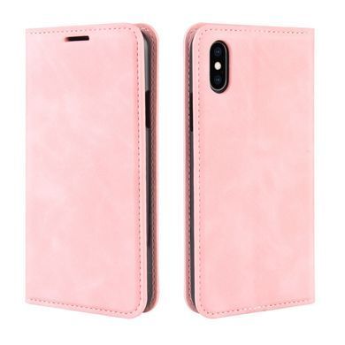 Чехол Taba Retro-Skin для iPhone XS Max книжка кожа PU с визитницей розовый