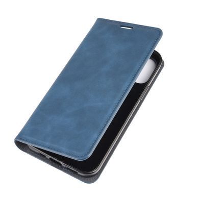 Чехол Taba Retro-Skin для Iphone 12 Pro книжка с визитницей кожа PU синий