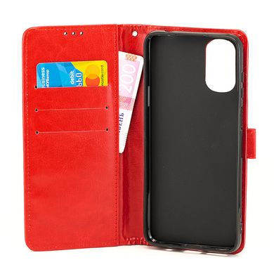 Чехол Idewei для Motorola Moto G22 книжка кожа PU с визитницей красный