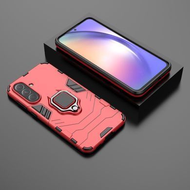 Чехол Iron Ring для Samsung Galaxy A36 / A366 противоударный бампер с подставкой кольцом Red
