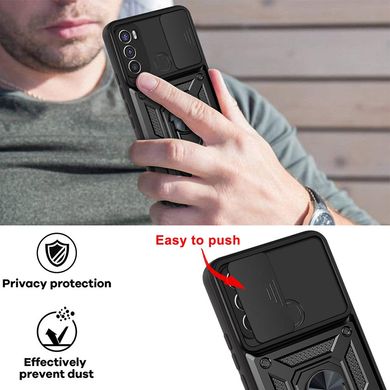 Чехол Hide Shield для Motorola Moto G60 бампер противоударный с подставкой Black
