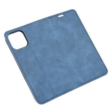 Чехол Taba Retro-Skin для Iphone 12 Pro книжка с визитницей кожа PU синий