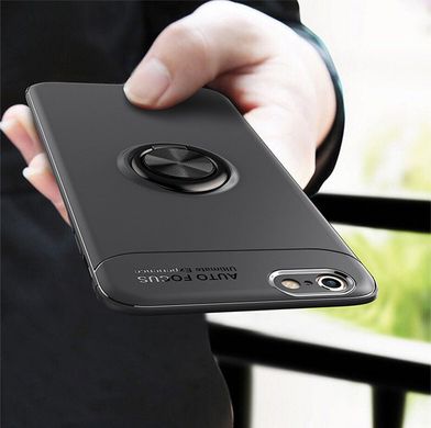 Чехол TPU Ring для Iphone SE 2020 бампер оригинальный black с кольцом
