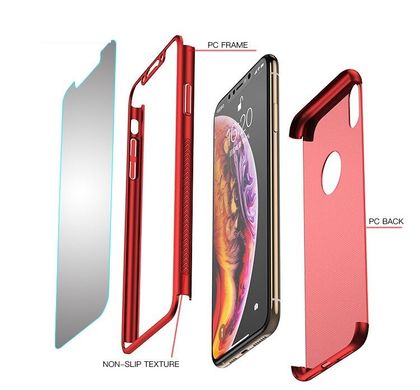 Чохол Ipaky для Iphone XS бампер + скло 100% оригінальний з вирізом 360 Red