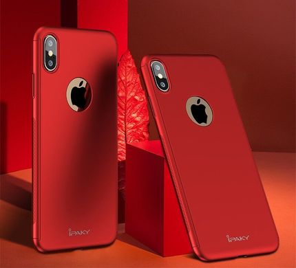 Чехол Ipaky для Iphone XS бампер + стекло 100% оригинальный с вырезом 360 Red