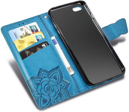 Чехол Butterfly для iPhone 6 Plus / 6s Plus Книжка кожа PU голубой