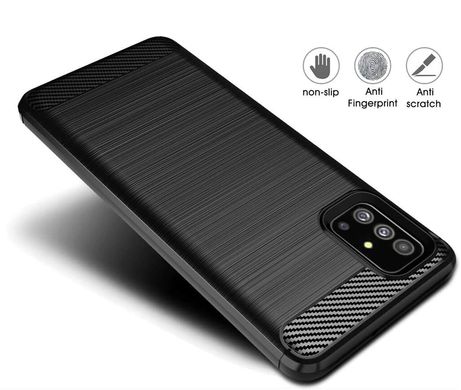 Чохол Carbon для Samsung Galaxy A51 2020 / A515 бампер оригінальний Black