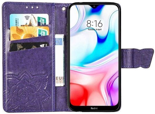 Чехол Butterfly для Xiaomi Redmi 8 книжка кожа PU фиолетовый