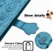 Чехол Embossed Cat and Dog для Xiaomi Poco X3 / X3 Pro книжка кожа PU с визитницей голубой