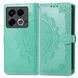 Чехол Vintage для Infinix Note 40 / X6853 книжка кожа PU с визитницей бирюзовый