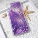Чехол Glitter для Xiaomi Mi Max 3 Бампер Жидкий блеск сердце Фиолетовый