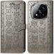 Чехол Embossed Cat and Dog для Xiaomi Redmi Note 15 Pro&nbsp;5G книжка кожа PU с визитницей серый
