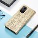 Чехол Embossed Cat and Dog для Xiaomi Redmi Note 12S книжка кожа PU с визитницей золотистый