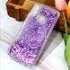 Чехол Glitter для Xiaomi Mi Max 3 Бампер Жидкий блеск сердце Фиолетовый