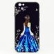 Чохол Glass-case для Iphone 7 / Iphone 8 бампер накладка Blue Dress