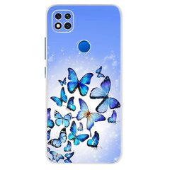 Чохол Print для Xiaomi Redmi 9C Бампер силіконовий Blue Butterfly