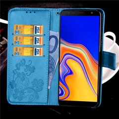 Чехол Clover для Samsung J4 Plus 2018 / J415 книжка кожа PU голубой