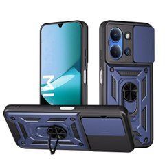 Чехол Hide Shield для Xiaomi Poco C85 4G EU 173 mm / 25078PC3EE бампер противоударный с подставкой кольцом Blue