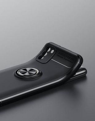 Чохол TPU Ring для Xiaomi Poco M3 бампер протиударний з підставкою Black