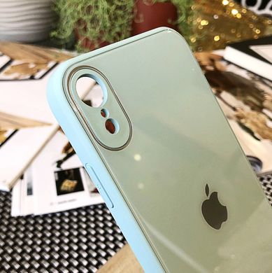 Чехол Color-Glass для Iphone XR бампер с защитой камер Turquoise