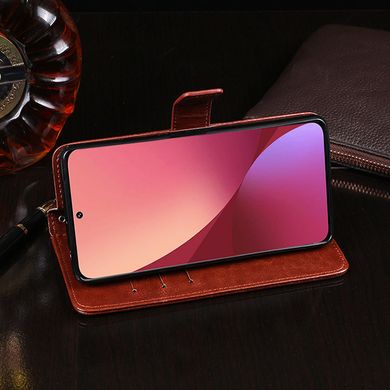 Чохол Idewei для Motorola Moto G24 книжка шкіра PU з візитницею коричневий