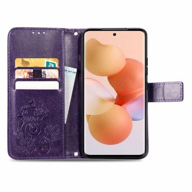 Чехол Clover для Xiaomi Redmi Note 12S книжка кожа PU с визитницей фиолетовый