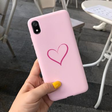 Чохол Style для Xiaomi Redmi 7A бампер силіконовий рожевий Heart