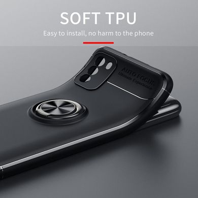 Чехол TPU Ring для Xiaomi Poco M3 бампер противоударный с подставкой Black